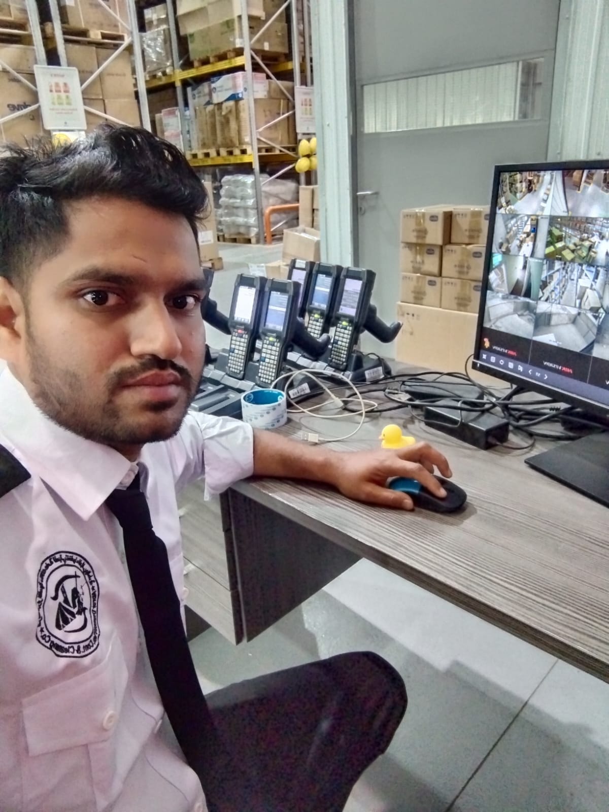 ABRAR Diamond staff member at warehouse operations post